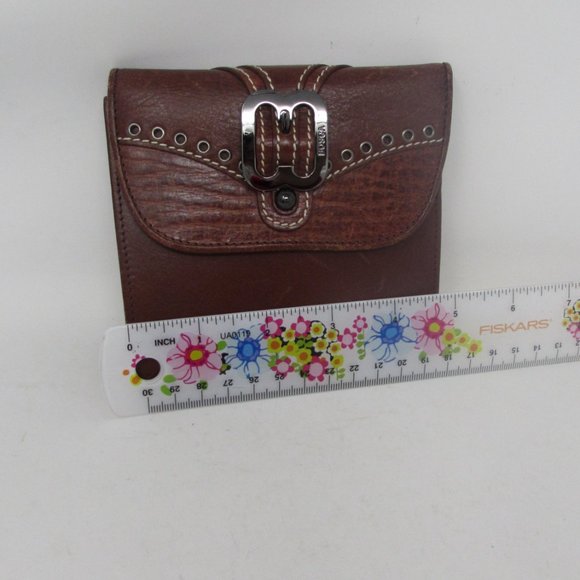 BOSCA LEATHER BIFOLD WALLET BROWN MEN'S Cc SLOTS DRIVER LICENSE FOLD OUT - Picture 3 of 8